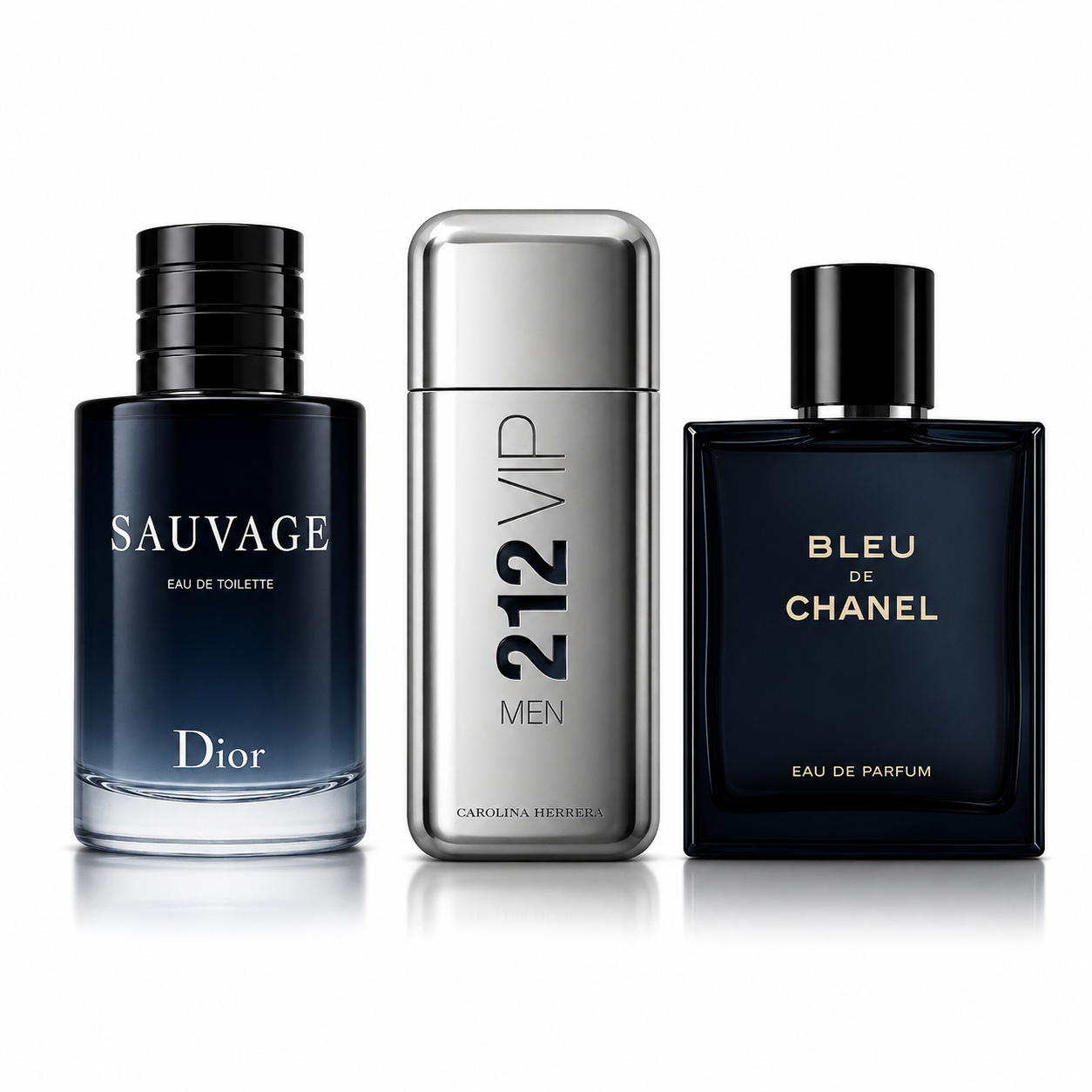 🔥 COMBO 3 PERFUMES — HOMBRE DE PRESENCIA 🔥 Sauvage + 212 VIP + Bleu