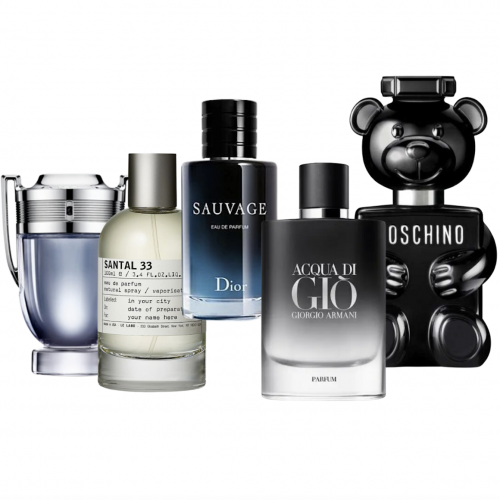 🔥 COMBO 5 PERFUMES — HOMBRE DE ALTO IMPACTO 🔥 Toy Boy + Sauvage + Santal 33 + Acqua di Gio + Invictus Parfum