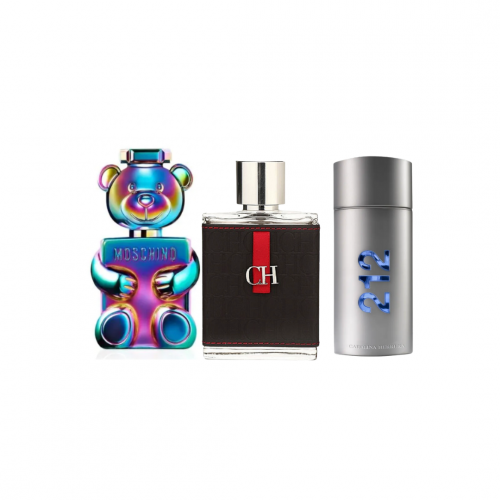 🔥 COMBO 3 PERFUMES HOMBRE MAGNÉTICO 🔥 Moschino PPEAR + CH Men + 212 NYC Men