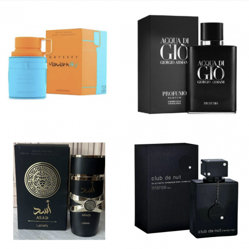 🔥 COMBO 4 PERFUMES — HOMBRE INTENSO 🔥 Mandarin + Club Men + Profumo + Asad