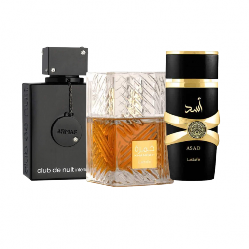 🔥 COMBO 3 PERFUMES — INTENSIDAD ÁRABE 🔥 Khamrah + Asad + Club de Nuit