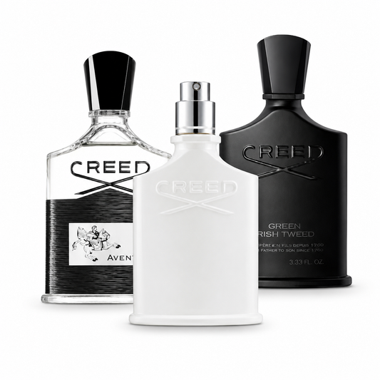 🔥 COMBO 3 PERFUMES — CREED ELEGANCIA MASCULINA 🔥 Creed Aventus + Creed Silver + Green Irish