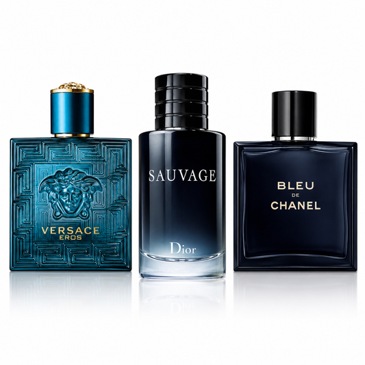 🔥 COMBO 3 PERFUMES — HOMBRE INTENSO Y ELEGANTE 🔥 Eros + Sauvage + Bleu
